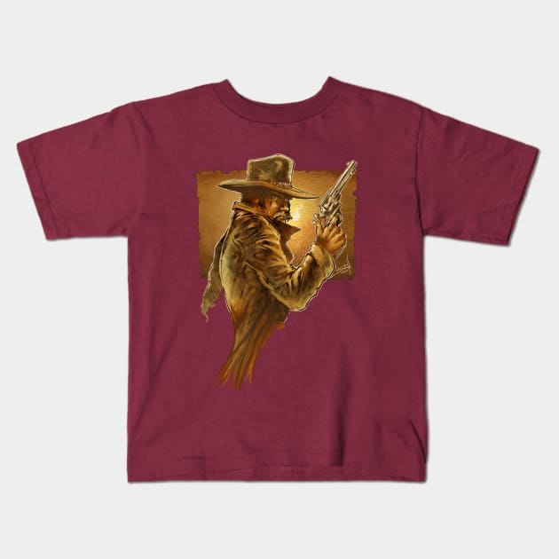 Gun Fighter Kids T-Shirt by FWBCreative